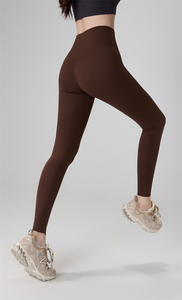 Wholesale Seamless 90%<b>Nylon</b>/10%Spandex Yoga <b>Leggings</b> Butt Lifting High Waist Tummy Control Fitness <b>Leggings</b> Quick Dry Breathable - Product Image 4