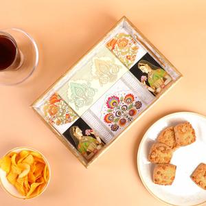 Elegante bandeja de servir impresa en MDF, ideal para cenas en casa y exhibiciones. Bandeja de servir personalizada para carnaval, bandeja de hierro. - Product Image 1