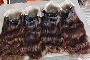 Extensiones de cabello Remy indio Real sin procesar, trama de peluca, estilo de onda profunda suave de un templo de donante, cabello crudo Natural - Product Image 6