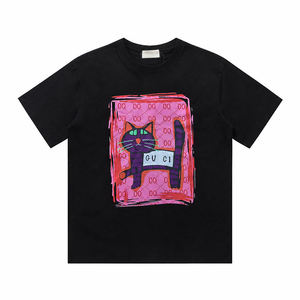 เสื้อยืดผู้ชายแบรนด์หรูรุ่นใหม่ล่าสุด พิมพ์ลายโลโก้ด้านหน้า คอกลม เป็นมิตรต่อสิ่งแวดล้อม ป้องกันการเป็นขุย แห้งเร็ว ระบายอากาศได้ดี - Product Image 3