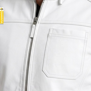 SAMAVIA <b>Men's</b> PU <b>Leather</b> <b>Jacket</b> Fashion Biker Autumn Quick Dry Breathable Stand Collar Cotton Lining OEM ODM Wholesale - Product Image 3