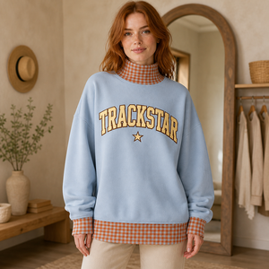 Sudadera de cuello alto Trackstar personalizada para mujer, edición ODM TS-MN-054, de forro polar suave, estilo casual, de moda, de fábrica de marca privada. - Product Image 4