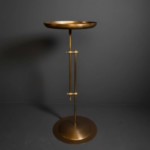 Mesa Auxiliar Moderna de Latón con Altura Ajustable, Diseño Minimalista, Muebles para Sala de Estar - Product Image 2