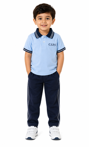 Polo d'uniforme scolaire pour garçons, t-shirt polo bleu clair à col, vêtements scolaires décontractés pour enfants, polo à manches courtes pour garçons - Product Image 2