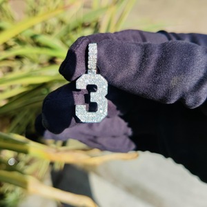 925 <b>Silver</b> 14K Gold Plated Number Pendant Custom Moissanite Birth Date <b>Necklace</b> IceD Moissanite Diamond Pendent <b>Necklace</b> - Product Image 3