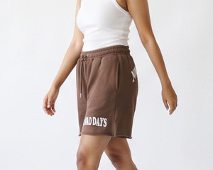 <b>Women</b> Fleece Sweat <b>Shorts</b> Print Drawstring Waist Baggy Sweat <b>Shorts</b> Casual Loose Fit Cotton Training Drawstring Waist <b>Shorts</b> - Product Image 5
