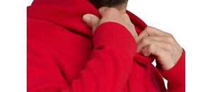 Men's Red Hooded Sweatshirt Solid Color Casual Autumn Wear French Terry <b>Knitted</b> Breathable 100% Cotton Custom Logo - Product Image 5