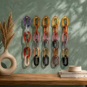 Large Eco-Friendly Hand-painted Love Resin Chain Links DIY <b>Curtain</b> <b>Accessories</b> Decorative Craft from india - Product Image 6