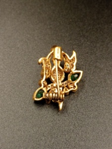 AMAIRA JEWELS SM-740 <b>Gold</b> Plated Bird Design Silver Brooch Pin Topaz Unisex Engagement Wedding Gift Jewelry for <b>Clothes</b> - Product Image 1