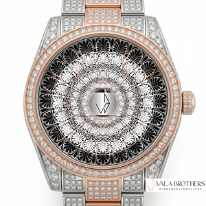 Reloj de Lujo con Diamantes para Mujer, Analógico de Cuarzo, Acero Inoxidable, Chapado en Oro Rosa, Correa de 42 mm, Esfera Redonda, Cierre Desplegable - Product Image 1