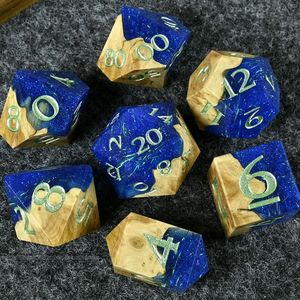 TimberGlow Resin <b>Dice</b> <b>Set</b> NobleCraft Gaming <b>Dice</b> Collection CrystalCore Wooden <b>Dice</b> FusionEdge <b>Dice</b> <b>Set</b> - Product Image 2