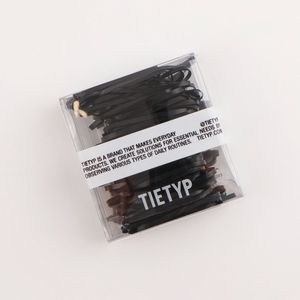Élastiques à cheveux TIETYP, bandeaux en caoutchouc élastique, couleur unie, minimaliste, moderne, usage quotidien, pour femmes, emballage en carton, fabriqué en Corée - Product Image 4
