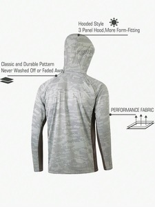 Chemise de pêche anti-transpiration à manches longues, respirante, séchage rapide, protection UV UPF 50, durable, en Spandex/Polyester 180g, fermeture boutonnée, OEM - Product Image 3