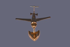Fantastique sculpture d'avion en laiton faite à la main, décoration de table moderne, pièce d'art pour le salon - Product Image 3