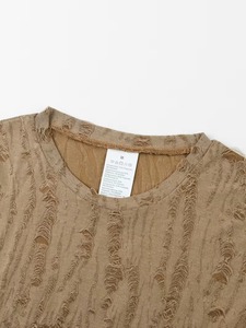 เสื้อยืดลายกราฟิกสไตล์ดิสเทรสทรงโอเวอร์ไซส์ แขนสั้น พิมพ์ลายซีดจาง สไตล์โดดเด่นลำลองสำหรับผู้ชาย - Product Image 6
