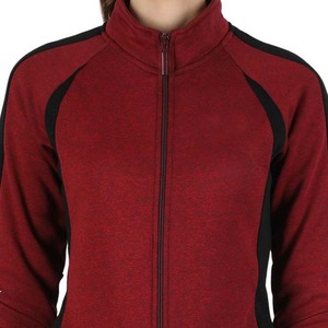 Women's <b>Red</b> Black Color Block Tracksuit Full Zip <b>Hoodie</b> Pants Set Casual Breathable Polyester Cotton Autumn Wear - Product Image 6
