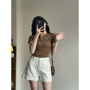 Conjunto de Shorts para Mujer, Bordados, Cintura Alta, Corte Recto, Marca Privada, Hecho en Vietnam, Fabricante, Muestra Gratis - Product Image 3