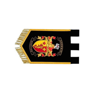 Bannière Héraldique Brodé(e) Goodwin Angleterre Noir et Or avec Franges, Décoration Murale, Décoration de Manteau de Guerre - Product Image 3