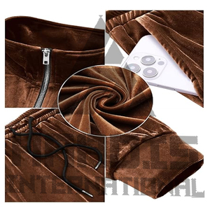 Best Wholesale Price Winter Solid Plus Size <b>Men's</b> Breathable Lightweight <b>Velour</b> <b>Tracksuit</b> Streetwear Latest Design - Product Image 6