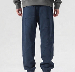 Hot Selling 100% Cotton Canvas Straight Leg Heavyweight Casual Sweatpants Custom Embroidery Logo Breathable - Product Image 3