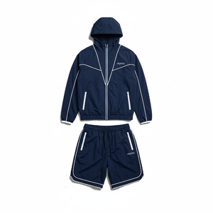 Women Breathable Polyester Knit Solid Color Casual Spring <b>Jacket</b> Set Windproof <b>Lightweight</b> Hood Elastic Waist Regular Fit Short - Product Image 1