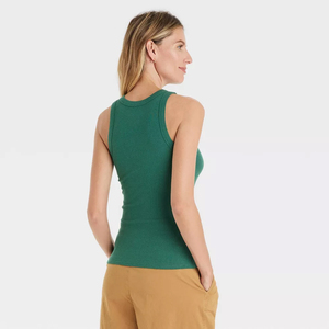 NANJU INTERNATIONAL Camisetas sin mangas para mujer, ligeras, sin mangas, para entrenamiento, de secado rápido, de punto acanalado, 100% algodón, transpirables - Product Image 5
