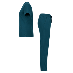 Ensemble de Blouse Médicale Personnalisée pour Femme, Col en V, Manches Courtes, Uniforme d'Infirmière, Tenue de Travail Médicale Deux Pièces, Fabricant OEM ODM en Gros - Product Image 5