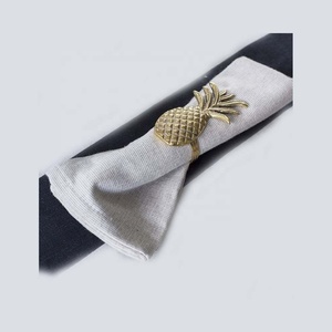 ห่วงรัดผ้าเช็ดปากงานแต่งงานระดับไฮเอนด์,ที่ใส่ผ้าเช็ดปากแบบง่ายสำหรับเทศกาลคริสต์มาสทำจากโลหะอัลลอย - Product Image 3