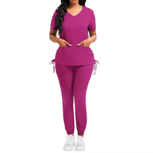 Camisetas de Trabajo Casuales de Verano para Mujer, de Alta Calidad, Diseño Premium, para Uso Hospitalario, Venta Directa OEM, Tela Spandex Personalizable - Product Image 3