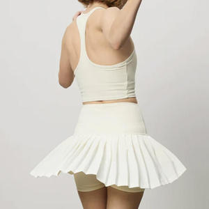 Falda de Tenis para Mujer, Elegante y Cómoda, Transpirable, de Cintura Alta, con Bolsillos, para Mujeres Activas, Falda de Voleibol - Product Image 2