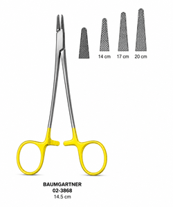 Portaagujas Baumgartner con inserciones TC |   Acero Inoxidable de Primera Calidad - Product Image 1