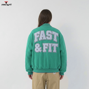Chaqueta de Béisbol Corta de Alta Calidad para Mujer, Chaqueta Varsity de Moda con Decoración Bordada y Relleno de Algodón - Product Image 2