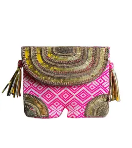 装饰波西米亚钱包传统手工手提袋独特的民间包织物banjara包，由奢侈品工艺品批发价格