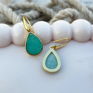 Pendientes clásicos de circonita verde pera, joyería de moda para mujer, pendientes llamativos para fiesta, regalo para ella, pendientes con gemas - Product Image 3