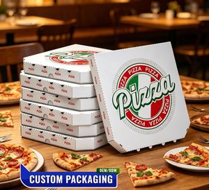 Premium <b>Square</b> Pizza Packaging Boxes with Custom Branding and Food Safe Materials - Product Image 1
