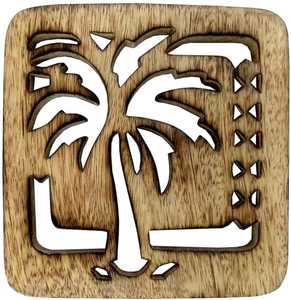 Skies Trader Round Bamboo <b>Trivet</b> Set Eco Friendly Wooden Hot Pad Heat Resistant Teapot Coaster Kitchen Pan Pot Holder Mats - Product Image 6