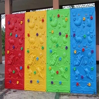Ensemble de structure murale d'escalade en pierre d'aventure en plastique souple pour enfants, pour aire de jeux et parc d'attractions
