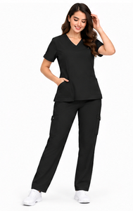 Tenue Médicale Premium 3 Pièces Respirante en Tissu Extensible Doux pour Infirmières, Médecins, Équipes Chirurgicales, Pharmacies, Hôpitaux – Personnalisable - Product Image 2