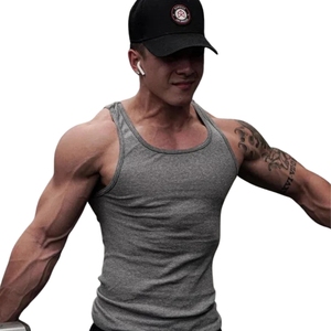 Débardeur de sport pour homme personnalisé, respirant, col en V, coupe ajustée - Style urbain, tissu Spandex/Coton, sans manches, idéal pour l'été - Product Image 6