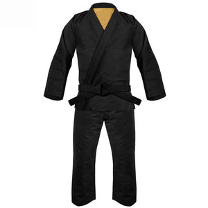 Cotton Stretch Training Martial Arts Uniform Kimono Set Embroidered Logo Durable Weave Designed For Brazilian Jiu Jitsu Practice - Product Image 1