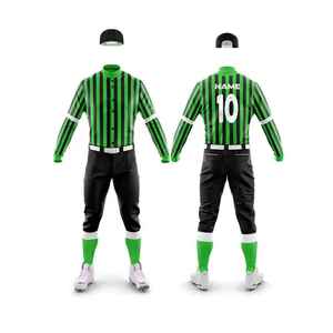 Ensemble de maillots de baseball pour hommes, fabricant de vêtements de sport personnalisés, pantalon de baseball, manches courtes, col en V, polyester respirant, taille adulte - Product Image 4