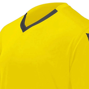 Camiseta de Fútbol Amarilla para Hombre, Cuello en V, Manga Corta, Absorbe la Humedad, Impresión Sublimada, Corte Regular, Transpirable, Ligera, Deportiva para Adultos - Product Image 3