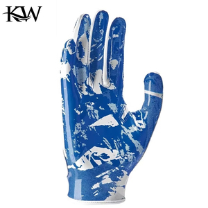 Gants de football américain de style nouveau, logo personnalisé, antidérapants, sangle de poignet réglable, design à doigts entiers - Gants de sport unisexes - Product Image 3