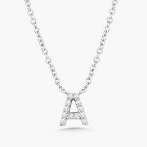 Letter <b>Initial</b> Personalized Pendants 14k 18k Solid Gold Pave Set Round Cut Lab Grown Diamond Necklace Everyday Wear Fine Jewelry - Product Image 3