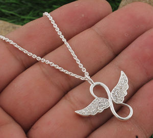 Collar con Colgante de Mariposa Plateada para Mujer, Elegante Collar de Cadena con Dije de Mariposa de Plata de Ley 925, Joyería al por Mayor - Product Image 2