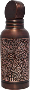 Pure <b>Copper</b> Classic <b>Drinking</b> <b>Bottle</b> with Large Capacity for Healthy Hydration Multi-Use Home/Travel/Outdoor Water <b>Bottle</b> - Product Image 4