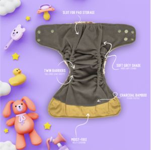 ผ้าอ้อมผ้าฝ้ายลายนกฮูกซักได้ผ้าอ้อมเด็กกันรั่วซึมลายสัตว์ฟรี - Product Image 5