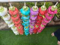 Grande Guirlande Florale Suspendue, Guirlande de Mariage Colorée, Décoration de Mandap et de Scène, Décoration Suspendue pour Diwali, Décoration Florale de Plafond pour Temple