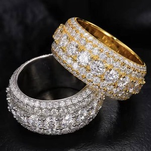 Custom Design New Heavy Iced Out Hip Hop Bling Rapper Diamond <b>Ring</b> Trendy Moissanite Diamond Wedding <b>Ring</b> <b>for</b> <b>Men</b> - Product Image 6
