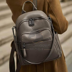 Latest Design Washable Leather Bagpack Reasonable Price Leather Bagpack Soft <b>Back</b> Leather Bagpack - Product Image 4